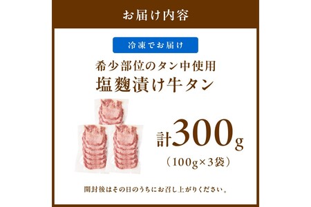 牛タン（塩?漬け） 1パック100ｇ×3袋