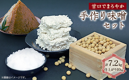 手作り味噌セット出来上がり10kg分 (甘口でまろやかな味わいの味噌)【1037248】