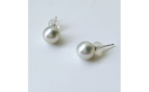 真珠 ピアス パール アクセサリー ジュエリー ファッション  7.5mm K14WG 国産 あこや  冠婚葬祭 慶事 誕生日 結婚式 記念日 お祝い 贈答用 贈り物 ギフト プレゼント 普段使い おしゃれ カジュアル 三重県 伊勢 志摩市 / カジュアルにフォーマルに大活躍、ナチュラルグレーのパールピアス & イヤリング (ピアス)