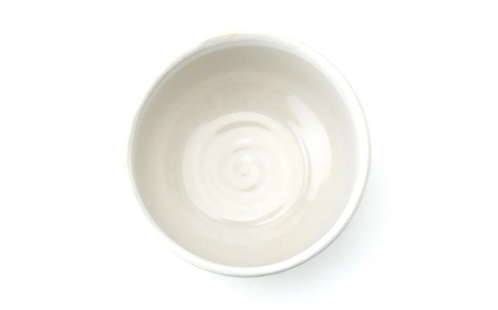 【波佐見焼】Folk Design 野点抹茶碗 白釉白唐津流し 1点【玉有】[IE50]