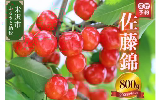 【先行予約】 令和8年産 さくらんぼ 佐藤錦 800g ( 200g × 4パック ) バラ詰め 2026年6月下旬頃～お届け予定