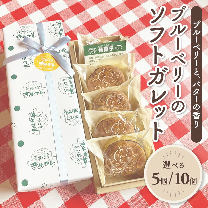 【ふるさと納税】＜選べる個数＞京都産ブルーベリーのソフトガレット(5～10個) ブルーベリー ブルーベリージャム 焼き菓子 洋菓子 スイーツ ティータイム 個包装 【fc-BO004】【菓樹工房きぬがわ】