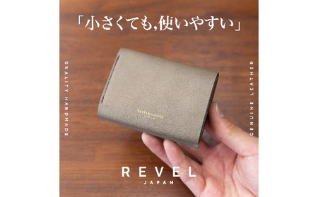2.5折財布 コンパクト 牛革 財布 【ブラック】 湘南工房 