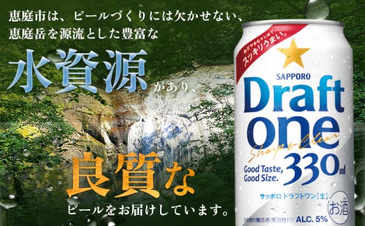 【！9/28で受付終了！】【北海道恵庭工場製造】ドラフトワン 330ml×24本