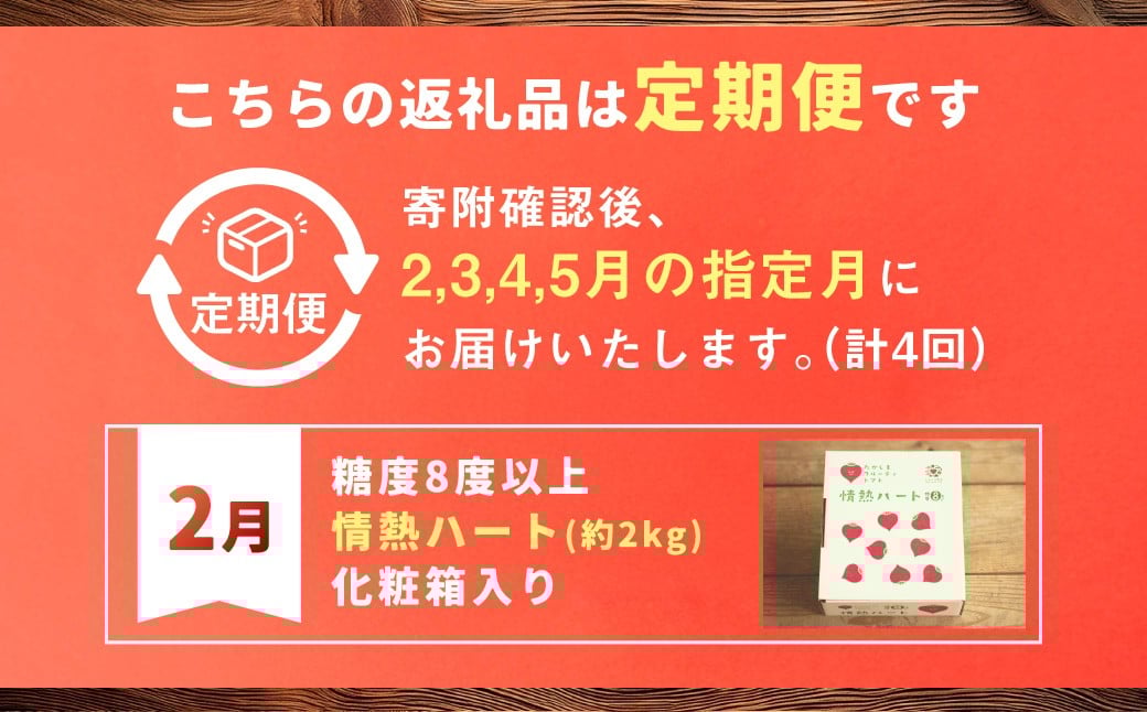 たかしまフルーティトマトの贅沢コース 【年4回定期便 （2月／3月／4月／5月配送）】 ／ 情熱ハート ハートのプリンセス ハートの女王 五月の初恋 合計約7.2kg フルーティートマト フルーツトマ