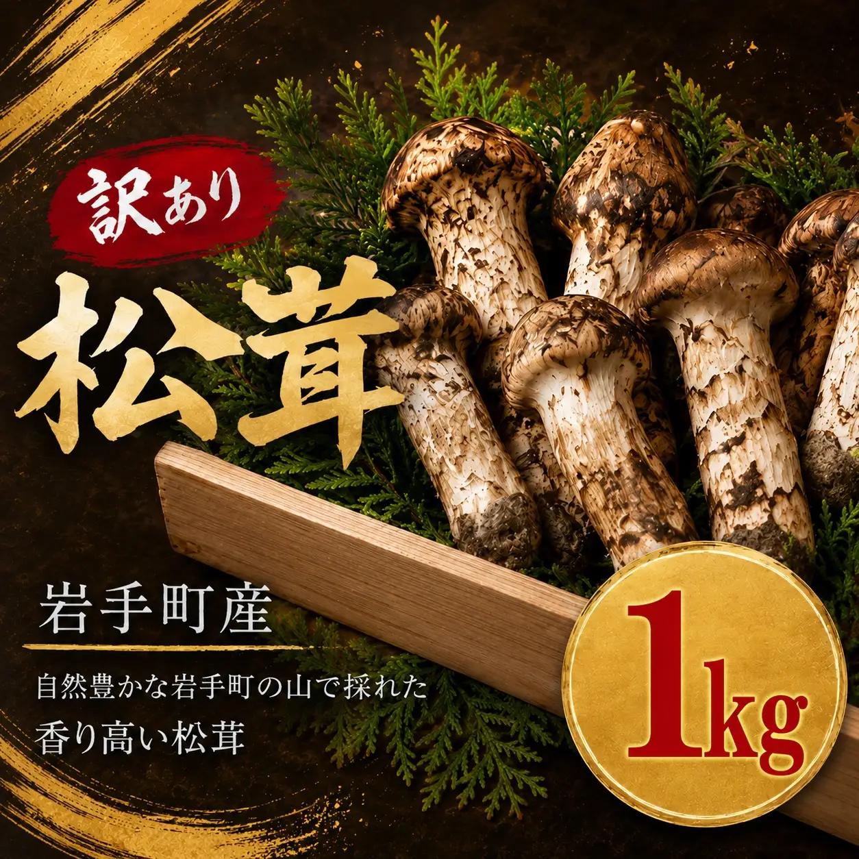 【先行予約】松茸 訳あり 1kg 岩手町産 松茸
