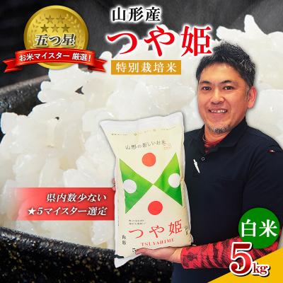 ふるさと納税 山形市 【五つ星 マイスター 厳選!】 山形産 つや姫 特別栽培米 5kg[白米] FZ25-954
