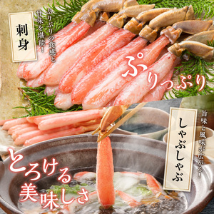 本ズワイガニしゃぶしゃぶ 足付き（生食可）たっぷり約1kg 24本～30本入り【ふるさと納税3.0】【087D-086】