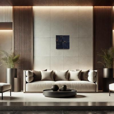 ふるさと納税 府中市 【壁面装飾】RadialSquare 瓦 [弁柄 Bengala (レッド)] |  | 03