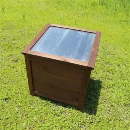 ベランダに置けるおしゃれな木製コンポスト(消滅型)☆ブラウン☆【1186704】