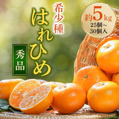 
            先行受付!　はれひめ(みかんの希少種)　秀品　25個～30個入　約5kg ※2025年12月中旬～2026年1月下旬頃より順次発送予定
          