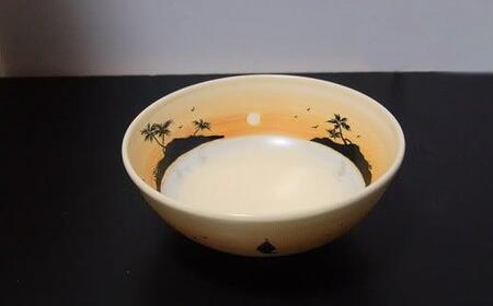 【伝統工芸品 清水焼】京絵付け平茶碗「南国」（伝統工芸茶碗 お茶碗 陶器）
