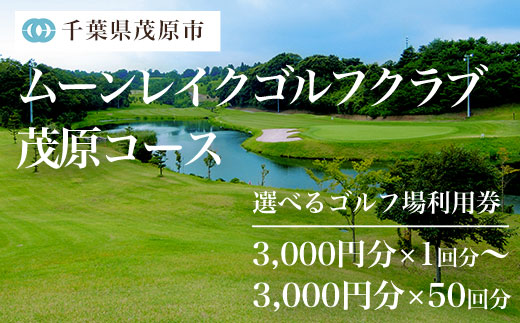 ムーンレイクゴルフクラブ茂原コース　ゴルフ場利用券(3,000円分×3枚) MBG003