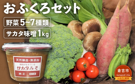 おふくろセット 野菜 野菜セット みそ 味噌 手作り味噌 詰め合わせ セット 鳥取県 倉吉市 野菜定期便 旬の野菜 詰め合わせ 野菜 新鮮 野菜