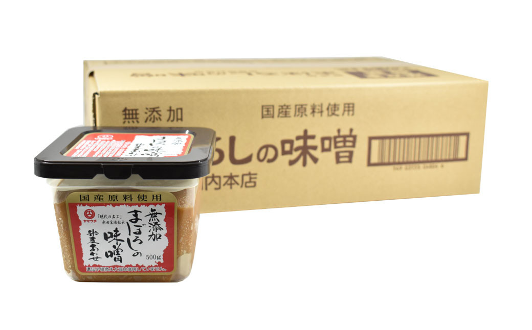 無添加 まぼろしの 味噌 米麦 あわせ 500g×18個 セット