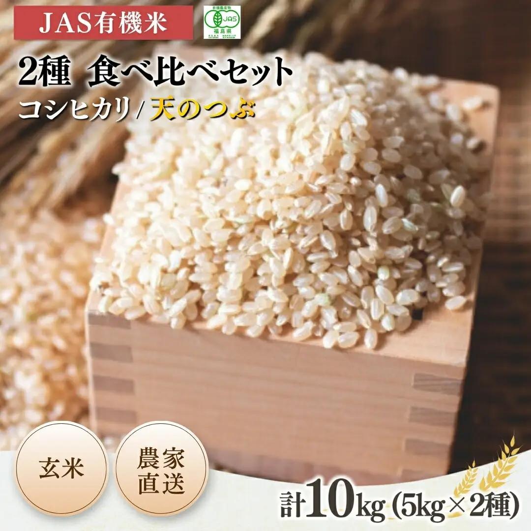 【先行予約】JAS有機 コシヒカリ 天のつぶ 玄米 10キロ 2種|令和8年産 根本有機農園
