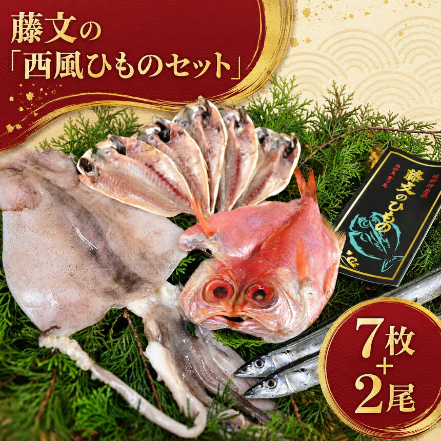 【ふるさと納税】干物 詰め合わせ 4種9点 さんまはりこ2本 あじ5枚 いか一夜干し1枚 金目鯛1枚 ひもの 冷凍 魚 海鮮 ご飯のお供 おつまみ 食べ比べ ギフト お中元 お歳暮 静岡県 西伊豆町 藤文「西風ひものセット」