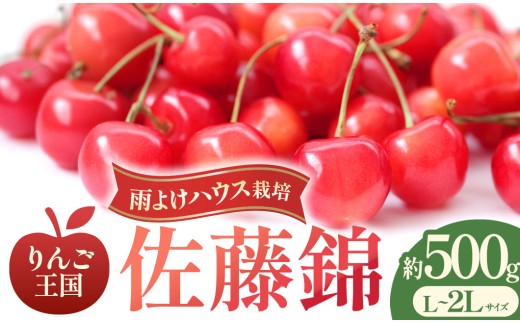 さくらんぼ【佐藤錦】約500ｇ（L～２Lサイズ）バラ詰め【2026年産・先行予約】★2026年6月中旬～7月上旬頃にかけて順次発送予定★青森県三戸町産