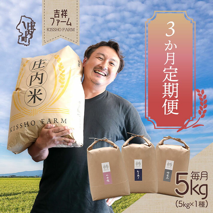 【ふるさと納税】＜毎月中旬発送＞吉祥ファーム 庄内町産おいしい米 3か月定期便！ 選べる配送開始月 つや姫 はえぬき 雪若丸 ブランド米 2025年産 ふるさと納税 米 定期便 山形県