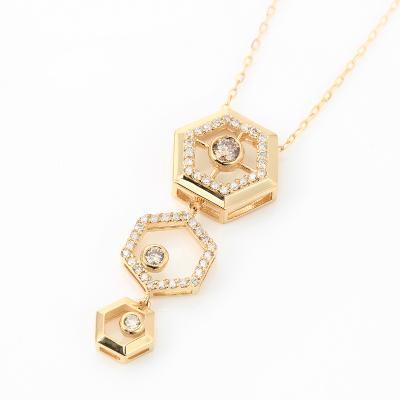 ふるさと納税 甲府市 ハニカムペンダントネックレス K18YG 天然ダイヤモンド 0.30ct KFPN23-YG-1 |  | 01