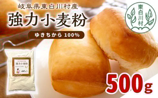 強力小麦粉 ゆきちから 500g 岐阜県 東白川村産 ブランド小麦 国産 お取り寄せ 強力粉 小麦粉 パン パン作り 製パン 製パン材料 食パン ベーグル お菓子作り 麦 小麦 ホームベーカリー
