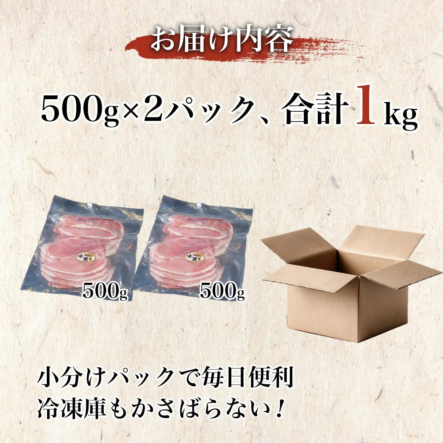 6ヶ月定期便 豚肉 もも スライス 1kg 豚肉