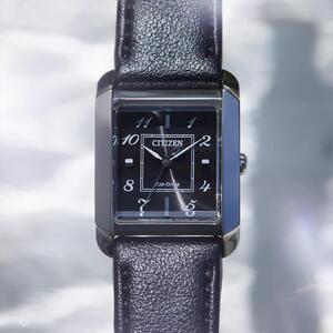 シチズン 腕時計 シチズンL EW5600-10E CITIZEN 時計 SQUARE Collection 岩手県 北上市 P0123 植物由来(リンゴ)のバンド アップルレザー SDGs　松村時計