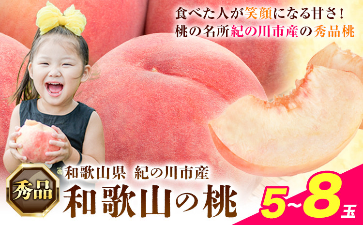 
            桃 もも モモ【秀品】先行予約 和歌山の桃 5～8玉入 ときわオンライン《2025年6月下旬～9月中旬頃出荷》和歌山県 紀の川市 フルーツ 果物 桃 お中元 贈り物 ギフト産地直送 農家直送
          