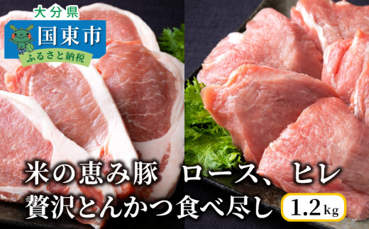 米の恵み豚/ロース,ヒレ贅沢とんかつ食べ尽し1.2kg（1177R）