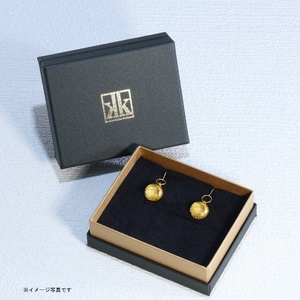 アクセサリー 金彩ピアス（カラー：オーシャンブルー）【グラスアート黒木】_A0114-019