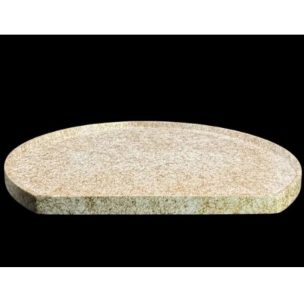 木製 半月トレイ 乱糸（マット仕上げ）純白［NF72］