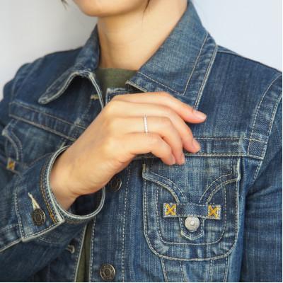 ふるさと納税 山梨県 PT900 0.3ct 一文字ダイヤモンドリング　#10　HR-009177 |  | 03