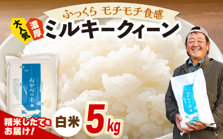 【先行予約】令和7年産 ふっくら モチモチ食感 大人気 濃厚 ミルキークィーン（白米）5kg【2025年9月下旬以降順次発送予定】 [m29-a012]