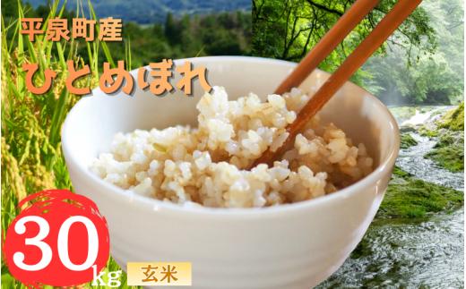 令和7年産 平泉町産 ひとめぼれ 玄米30kg / こめ コメ 米 お米 おこめ 玄米 ご飯 ごはん ライス 山水【aoki010】