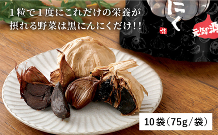 【健康パワー増倍！】低温熟成黒にんにく 10袋セット＜株式会社愛しとーと＞那珂川市 [GBA002]