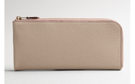 Lジップ 束入れ(カード8枚 小銭入れ付) ライトグレー【1245-3-GMS】｜革製品 レザー 国産 [1062]