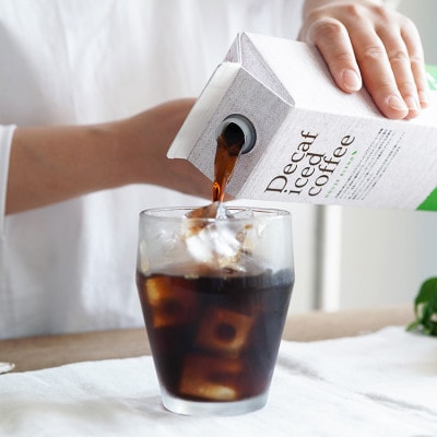 デカフェアイスコーヒーとクラッシュドデカフェゼリー 2本詰め合わせセット 自家焙煎 カフェインレス【1648928】