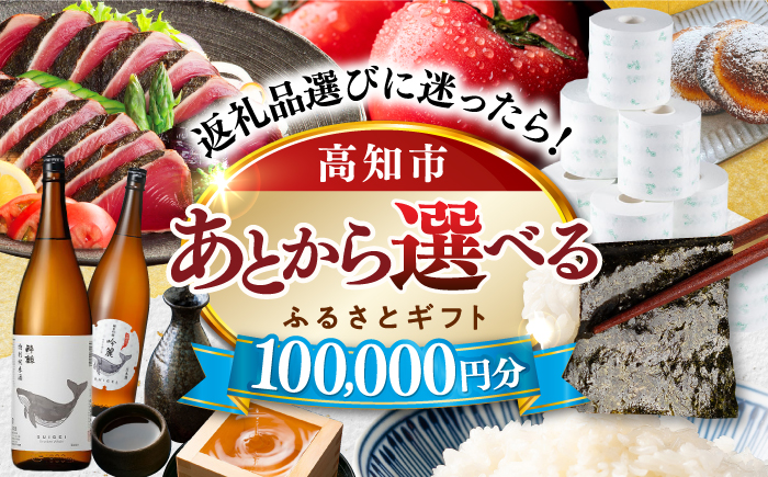 【あとから選べる】高知市ふるさとギフト 10万円分 [ATZX006]