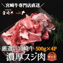 【ふるさと納税】【黒毛和牛専門店直送】A4等級以上 宮崎牛濃厚スジ肉 約2.0kg（黒毛和牛 スジ肉 牛すじ ブランド牛 内閣総理大臣賞）