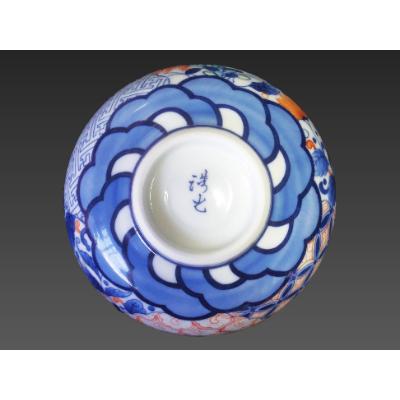 ふるさと納税 伊万里市 市川光山窯「色鍋島丸に唐花文小丼」 |  | 02