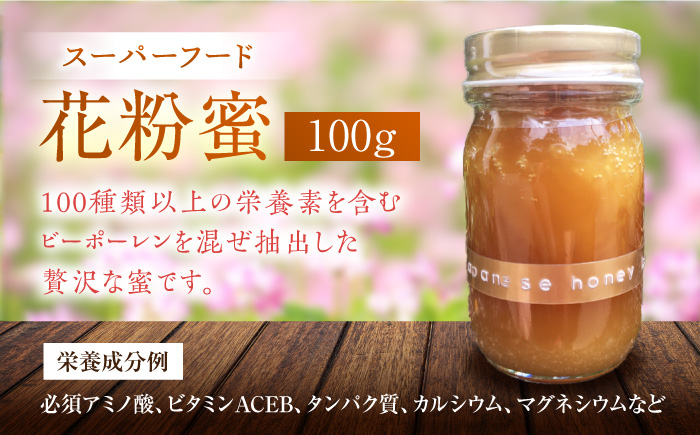 超希少【天然】日本蜜蜂の生はちみつ たれ蜜・花粉蜜 計200g ハニーディッパー付き　【食べチョクアワード2023 3位入賞】　 日田市/総合環境計画研究所 the honey shop [ARBN0