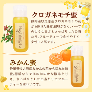 はちみつ チューブ 2本セット（みかん･クロガネモチ）各200g はちみつ