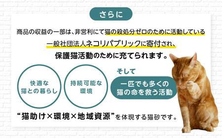 天然素材を使用した猫砂 5kg ネコリパブリック 砂