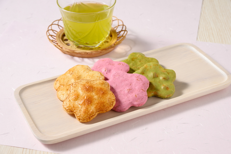 はなももせんべい組み合わせ（12枚入り各1袋） | 煎餅 和菓子 せんべい センベイ 菓子 おやつ お茶請け 手焼き 手作り 詰合せ 詰め合わせセット 食べ比べ 花桃 3種 工場直送 老舗 茨城県 古