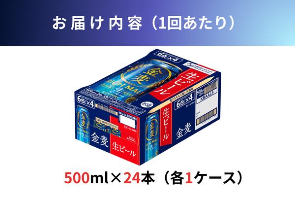 【定期便 12ヶ月】 金麦/ビール 500ml 缶 24本 サントリー※沖縄・離島配送不可【ギフト 贈り物 お歳暮 お正月 お年賀 お中元 父の日 自宅用 バーベキュー 送料無料 東京都 府中市＜ 沖