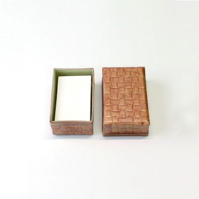 ふるさと納税 海南市 柿渋塗　四つ目箱　名刺サイズ4色布付セット |  | 01