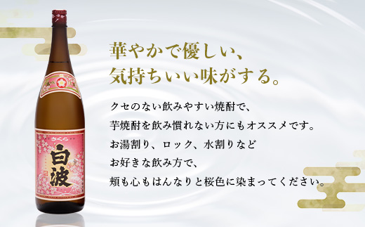 【さくら白波】芋焼酎 1800ml×2パックセット【薩摩焼酎】A6−100【1563736】