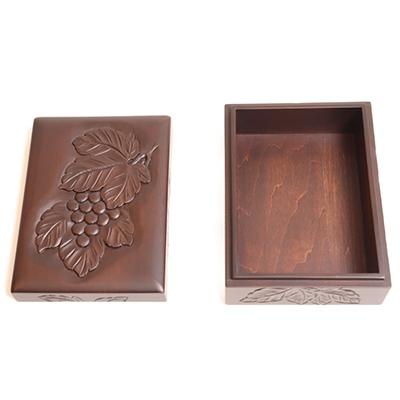 ふるさと納税 長野県 軽井沢彫　小箱　葡萄　　長野県伝統工芸品 |  | 01