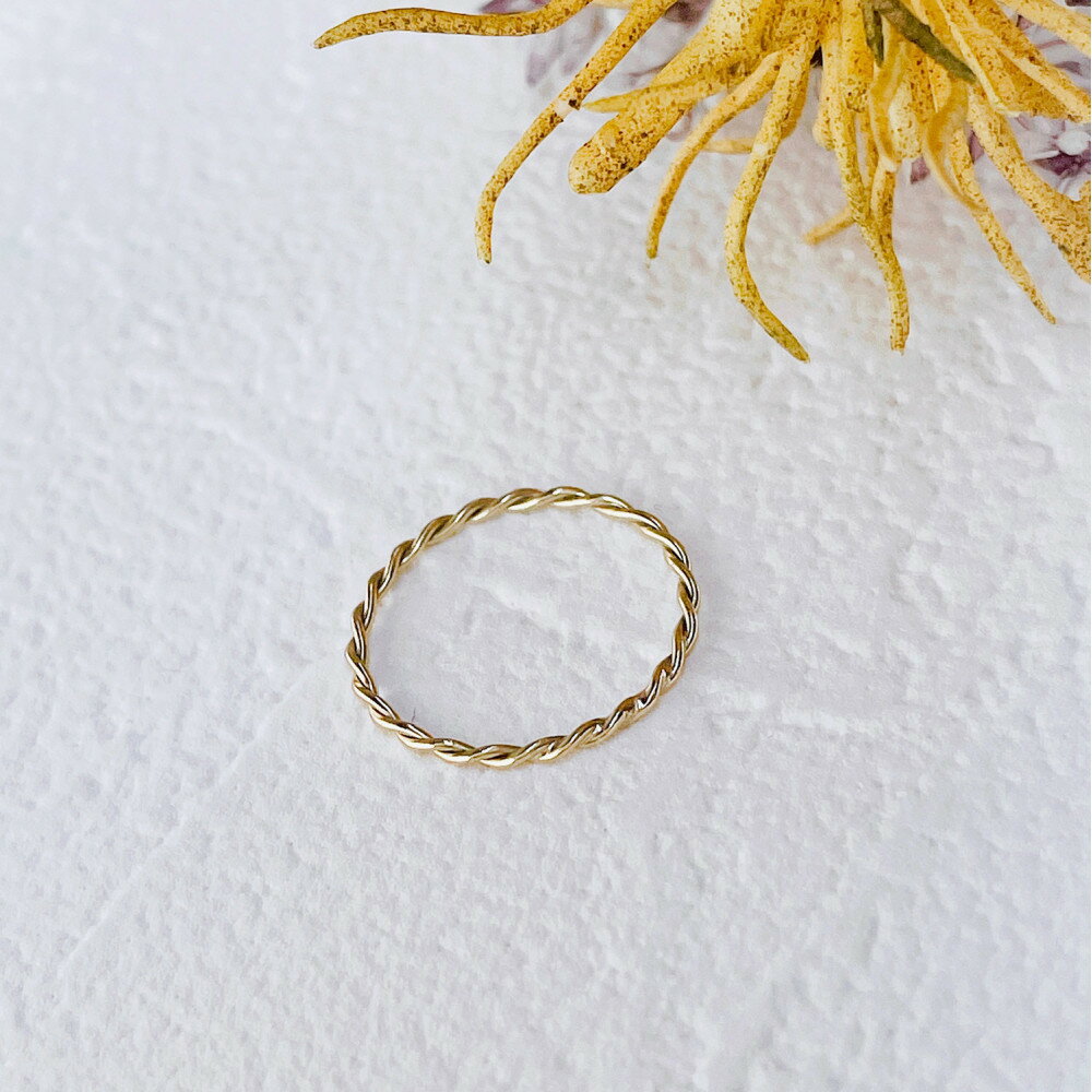 【ふるさと納税】K10 ねじねじリング（ハンドメイド）【サイズ：1号～12号】 | アクセ ファッション 人気 おすすめ 送料無料