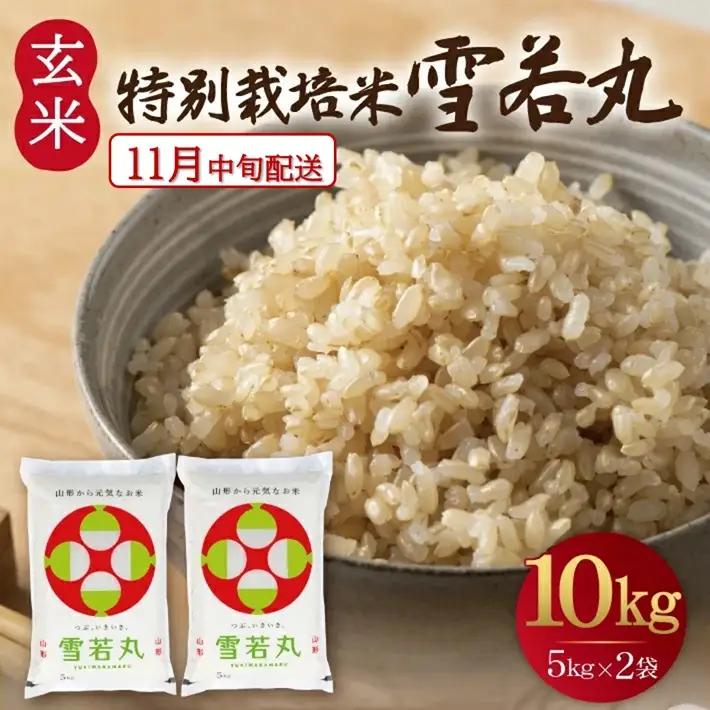 SC0748　11月中旬配送／令和8年産【玄米】つや姫マイスターが作った 特別栽培米『雪若丸』10kg(5kg×2袋)［減農薬・減化学肥料］ MA